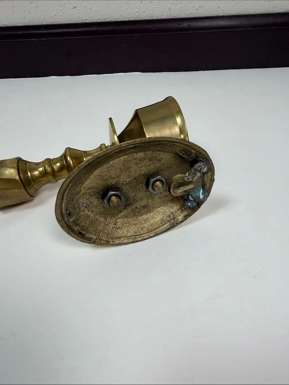Vintage Solid Brass Wall Candle Sconce Traditional Shabby Chic Cottagecore